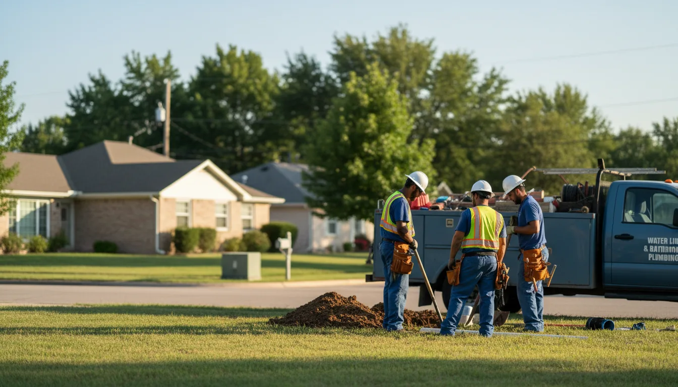 Residential water line and bathroom plumbing service in Woodland, MS